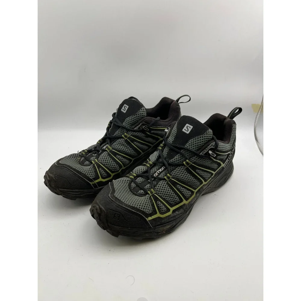 Salomon X-Ultra Mens Trail Running Shoes Grey Green 371671 Size 10.5 Hiking